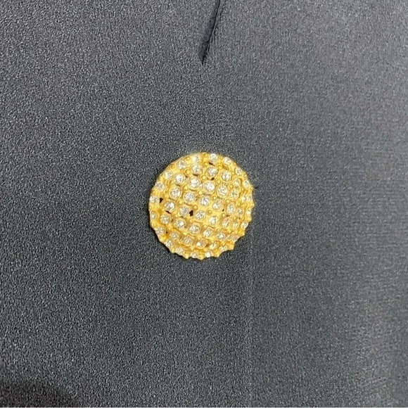 Vintage 90s Morton Myles black sleeveless mini flirty dress 6 small - Picture 4 of 8